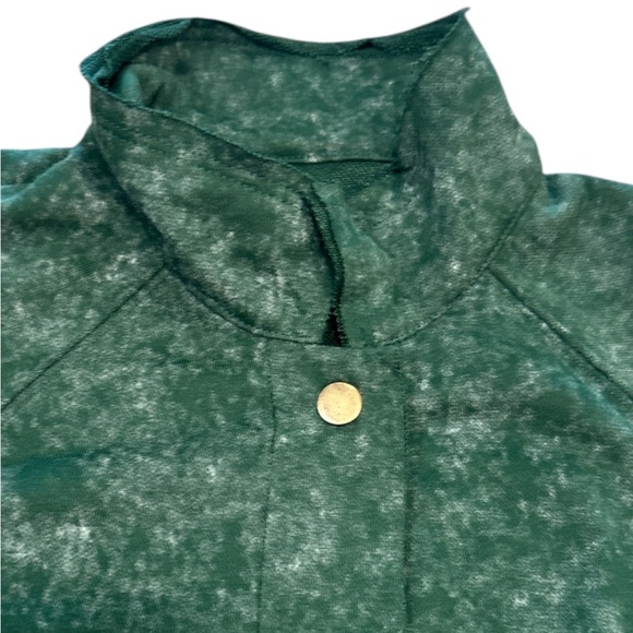 Washed Shacket Size Small Green Snap Button Closure Front Snap Pockets Casual - Picture 7 of 12